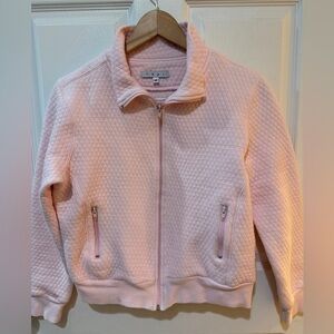 CAbi Light Pink Quilted Crop Jacket see all pics for cond!
